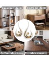 Accent Décor pour La Maison Blanc Et Or, Centre De Table Moderne De Style du Milieu du Siècle, Collections d'art Bureau, Statues