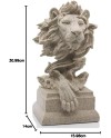 H&W Statue de Lion,Sculptures en Or,Figurines de Lion en résine de grès pour Hommes,Statues d'art abstraites pour Le Bureau,Le