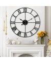 Mee 2ou Horloge Murale Design Moderne et Vintage, Silencieuse sans Tic-Tac, Grande Horloge Murale Géante XXL, Disponible en 40