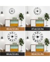 Mee 2ou Horloge Murale Design Moderne et Vintage, Silencieuse sans Tic-Tac, Grande Horloge Murale Géante XXL, Disponible en 40