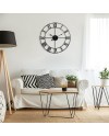 Mee 2ou Horloge Murale Design Moderne et Vintage, Silencieuse sans Tic-Tac, Grande Horloge Murale Géante XXL, Disponible en 40