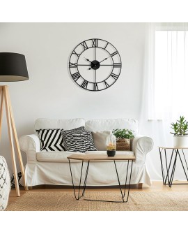 Mee 2ou Horloge Murale Design Moderne et Vintage, Silencieuse sans Tic-Tac, Grande Horloge Murale Géante XXL, Disponible en 40