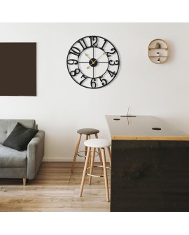 Mee 2ou Horloge Murale Design Moderne et Vintage, Silencieuse sans Tic-Tac, Grande Horloge Murale Géante XXL, Disponible en 40