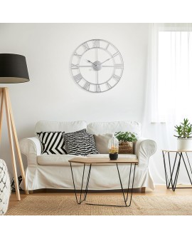 Mee 2ou Horloge Murale Design Moderne et Vintage, Silencieuse sans Tic-Tac, Grande Horloge Murale Géante XXL, Disponible en 40