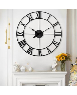 Mee 2ou Horloge Murale Design Moderne et Vintage, Silencieuse sans Tic-Tac, Grande Horloge Murale Géante XXL, Disponible en 40