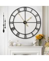 Mee 2ou Horloge Murale Design Moderne et Vintage, Silencieuse sans Tic-Tac, Grande Horloge Murale Géante XXL, Disponible en 40