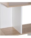 HOMCOM Bibliothèque étagère Meuble de Rangement Design Contemporain en S 5 étagères 60L x 24l x 185H cm Coloris chêne Blanc
