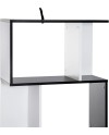 HOMCOM Bibliothèque étagère Meuble de Rangement Design Contemporain en S 5 étagères 60L x 24l x 185H cm Coloris chêne Blanc
