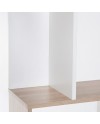 HOMCOM Bibliothèque étagère Meuble de Rangement Design Contemporain en S 5 étagères 60L x 24l x 185H cm Coloris chêne Blanc