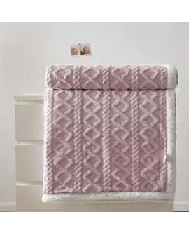 TIANSHU Couverture Polaire Double Couche, Plaid Polaire Duveteux Plaid Canape Couvertures Doux Confortables Haute Qualité