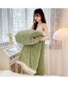 TIANSHU Couverture Polaire Double Couche, Plaid Polaire Duveteux Plaid Canape Couvertures Doux Confortables Haute Qualité