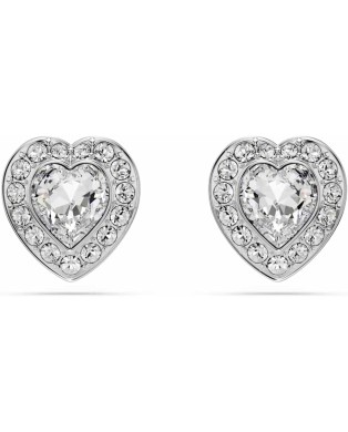 Swarovski Clous d'oreilles Ariana Grande x Swarovski, Tailles variées, Cœur, Blanches, Métal rhodié