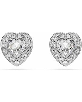 Swarovski Clous d'oreilles Ariana Grande x Swarovski, Tailles variées, Cœur, Blanches, Métal rhodié