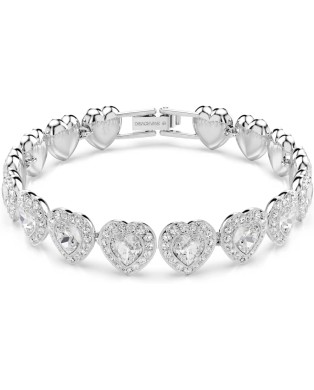 Swarovski Bracelet Tennis Ariana Grande x, Tailles variées, Cœur, Blanc, Métal rhodié