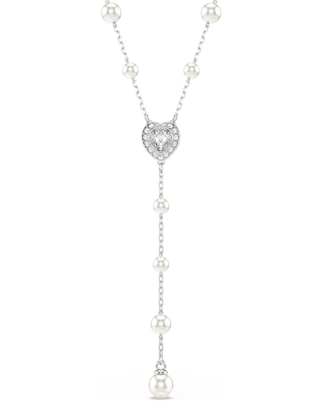 Swarovski Collier en Y Ariana Grande x, Tailles variées, Cœur, Blanc, Métal rhodié