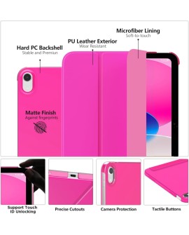 MoKo Coque pour iPad 10ème Génération 10,9 Pouces en 2022, Étui Mince en PC Translucide pour iPad 10ème Gén, iPad 10 Housse