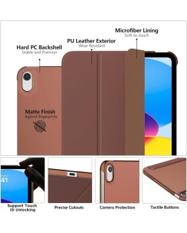 MoKo Coque pour iPad 10ème Génération 10,9 Pouces en 2022, Étui Mince en PC Translucide pour iPad 10ème Gén, iPad 10 Housse