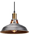 iDEGU Lot de 2 Suspension Luminaire Industrielle, 27CM Rétro Lustre Plafonnier en Métal E27 Éclairage de Plafond Vintage Lampe