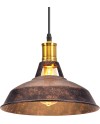 iDEGU Lot de 2 Suspension Luminaire Industrielle, 27CM Rétro Lustre Plafonnier en Métal E27 Éclairage de Plafond Vintage Lampe