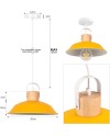 iDEGU Lot de 2 Suspension Luminaire Industrielle, 27CM Rétro Lustre Plafonnier en Métal E27 Éclairage de Plafond Vintage Lampe