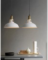 iDEGU Lot de 2 Suspension Luminaire Industrielle, 27CM Rétro Lustre Plafonnier en Métal E27 Éclairage de Plafond Vintage Lampe