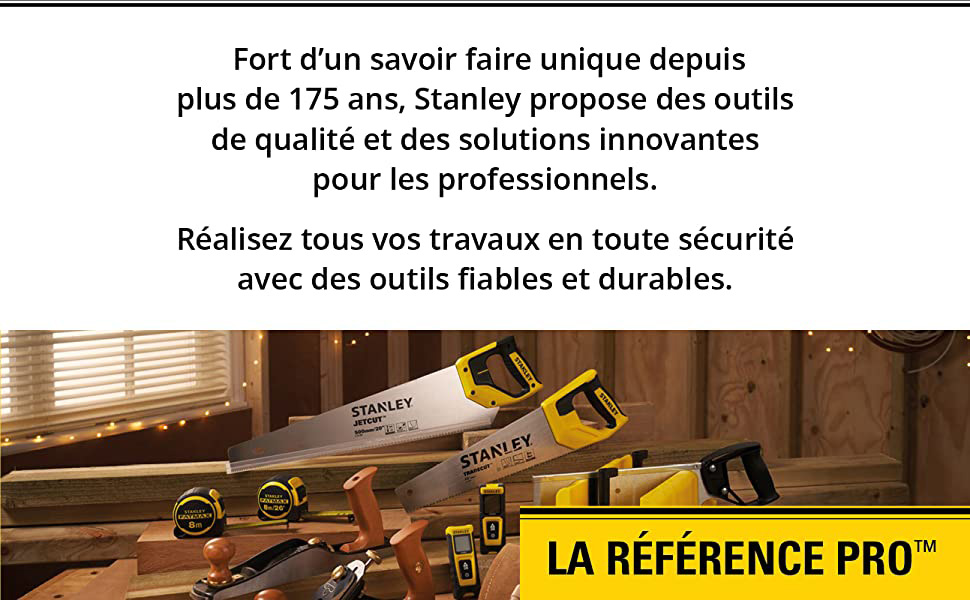 Stanley, Black & Decker, outils de mesure, professionnel, Équerre de menuisier, Mètre à ruban