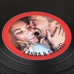 Vinyle personnalisé Wanapix méthacrylate musique décoratif anniversaire, mariage fête mères pères