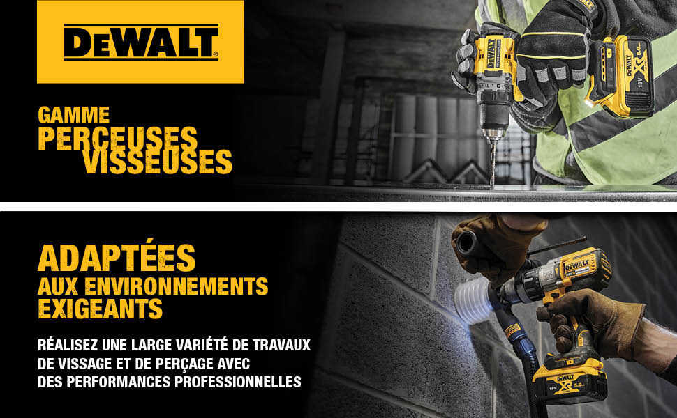 Perçeuses visseuses; dewalt; travaux; électroportatif; batterie