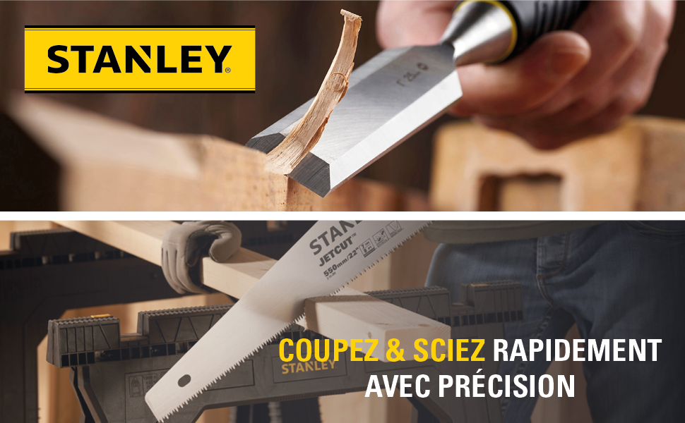 Stanley, Black & Decker, outils de sciage, outils de coupe, scie, cutter, cisaille, lame, pince